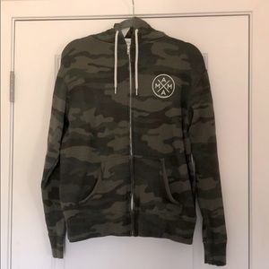 Tiny Trucker Co. Camo mama zip sweatshirt